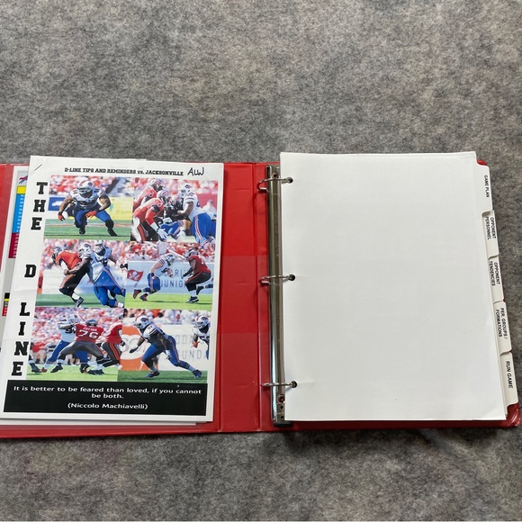 NFL Playbook Buffalo Bills Defense Anthony Weaver Football Collectable - Picture 5 of 14